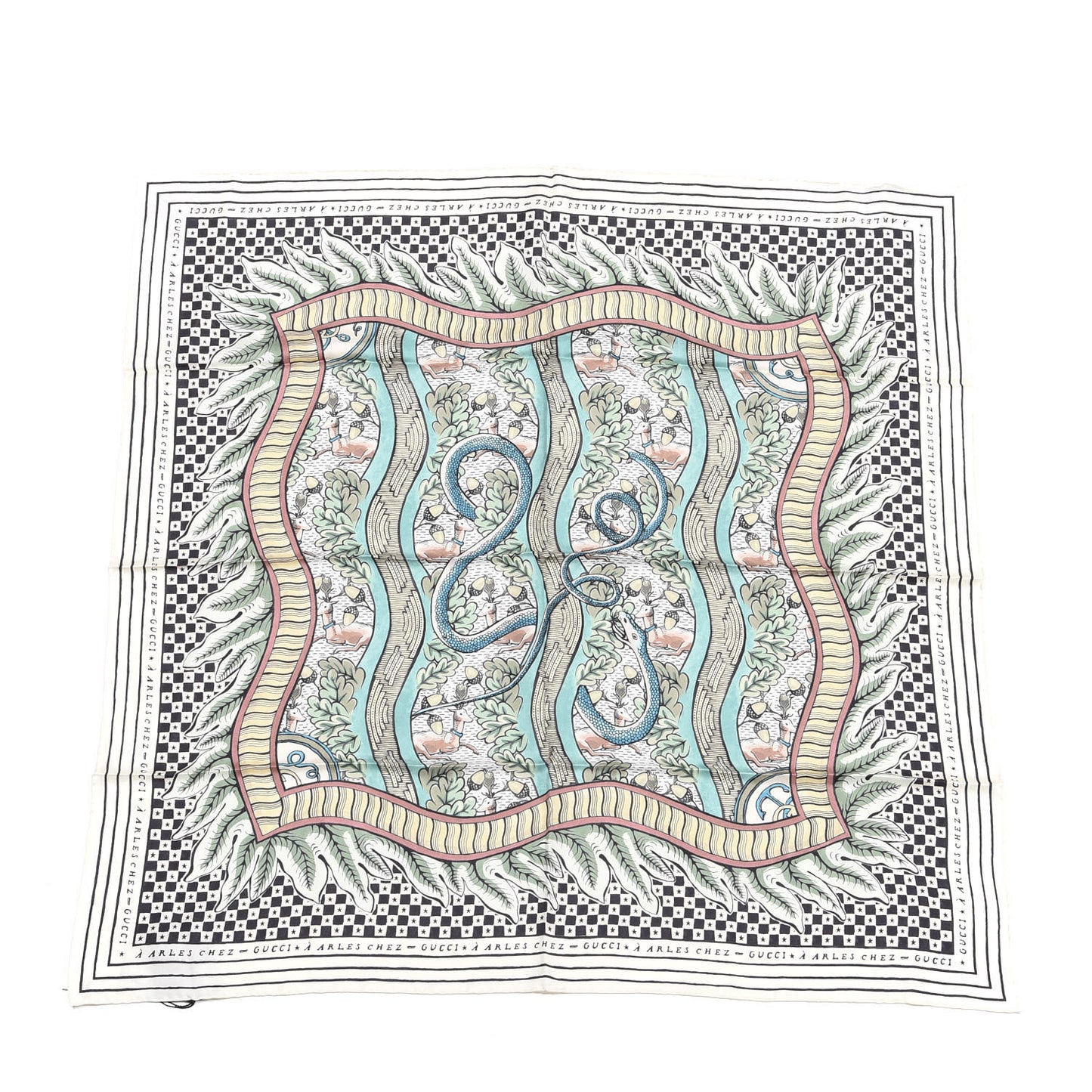 Silk Print Square Scarf Multicolor