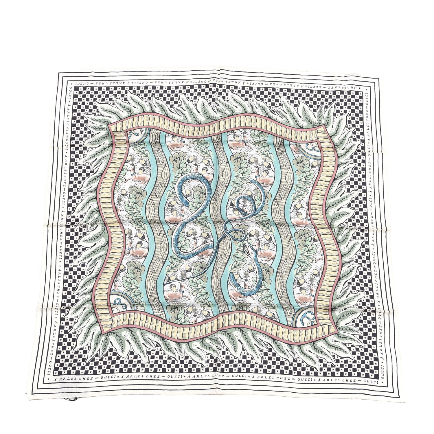 Gucci Silk Print Square Scarf Multicolor 1 of 3