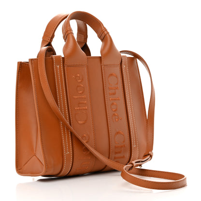 Chloe Calfskin Small Woody Tote Caramel 3 of 13