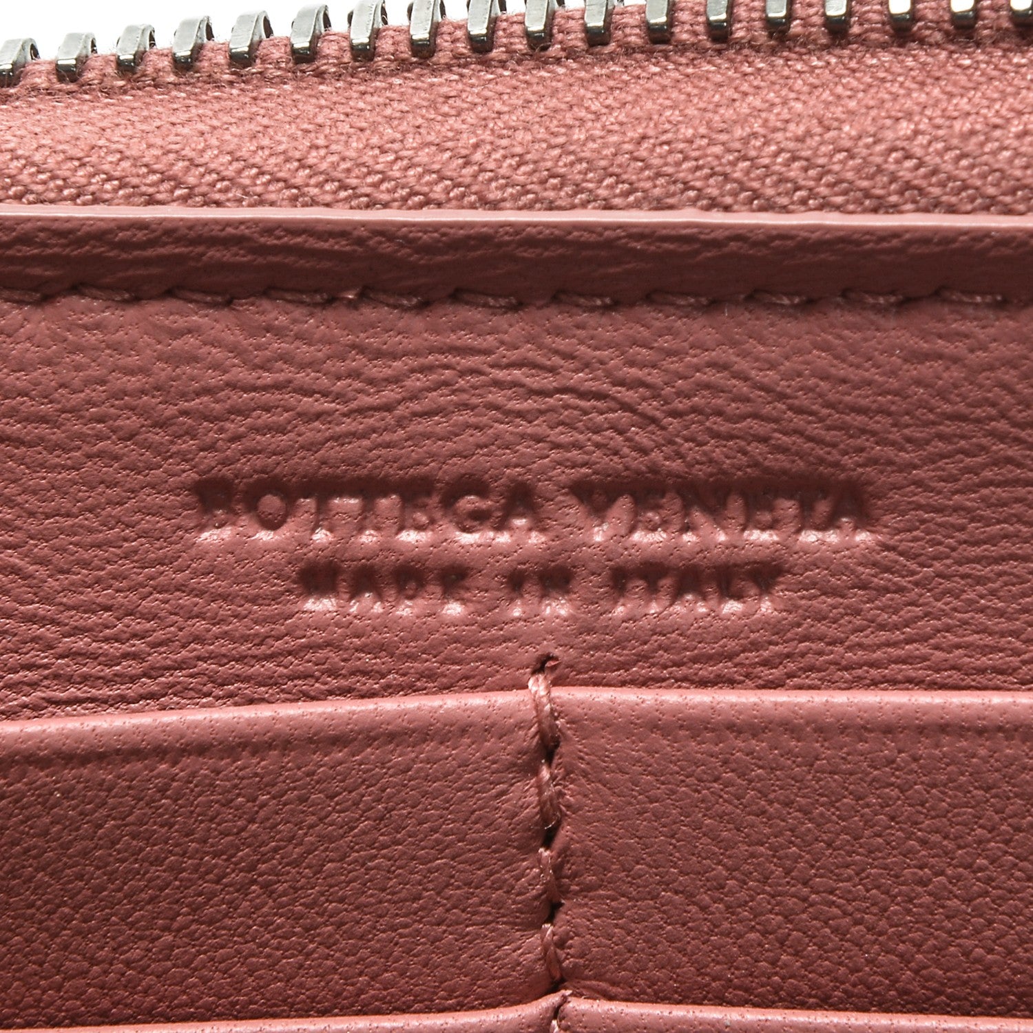 Bottega Veneta Nappa Intrecciato Zip Around Wallet Mallow 6 of 6