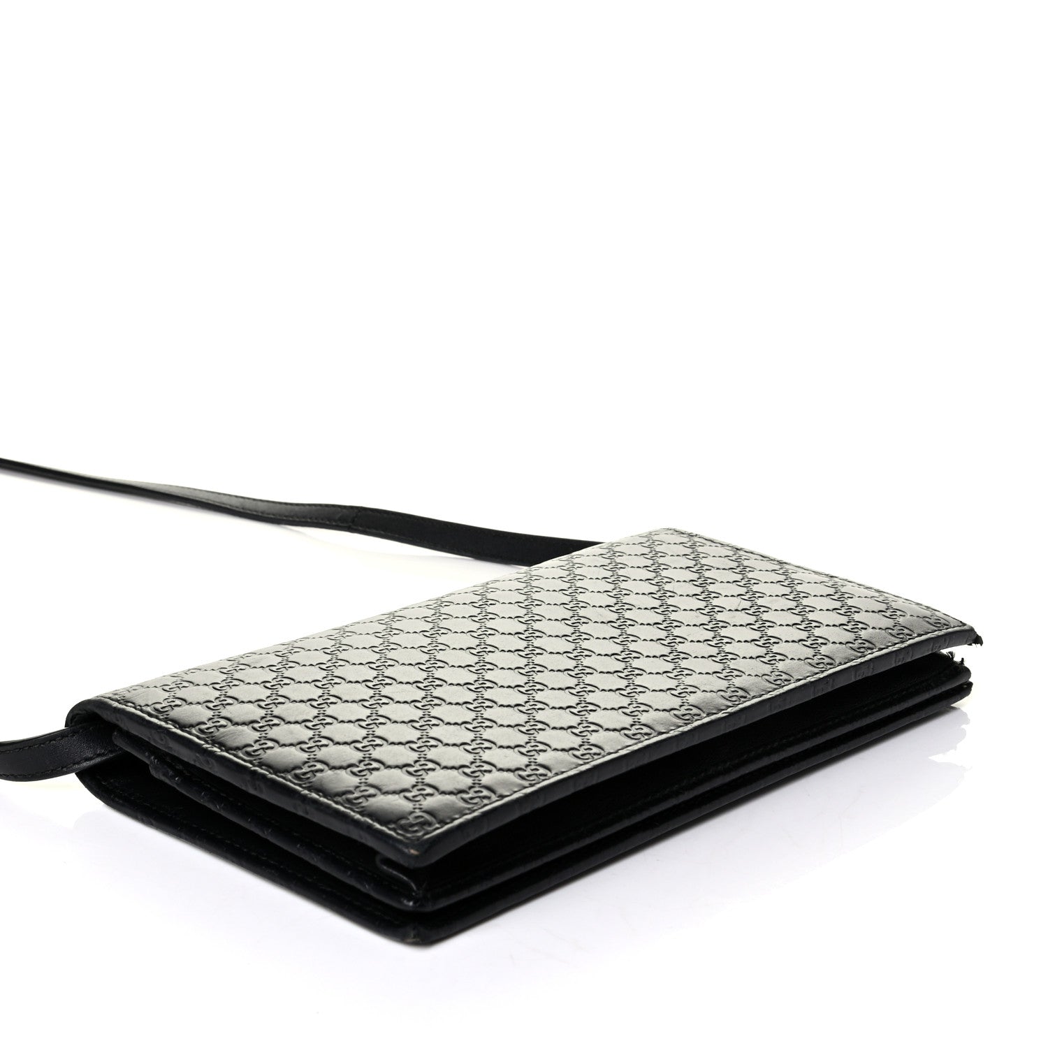 Gucci Microguccissima Crossbody Wallet Black 3 of 8