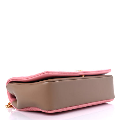 Burberry Lambskin Quilted Small Lola Bag Peony Camel 3 of 9