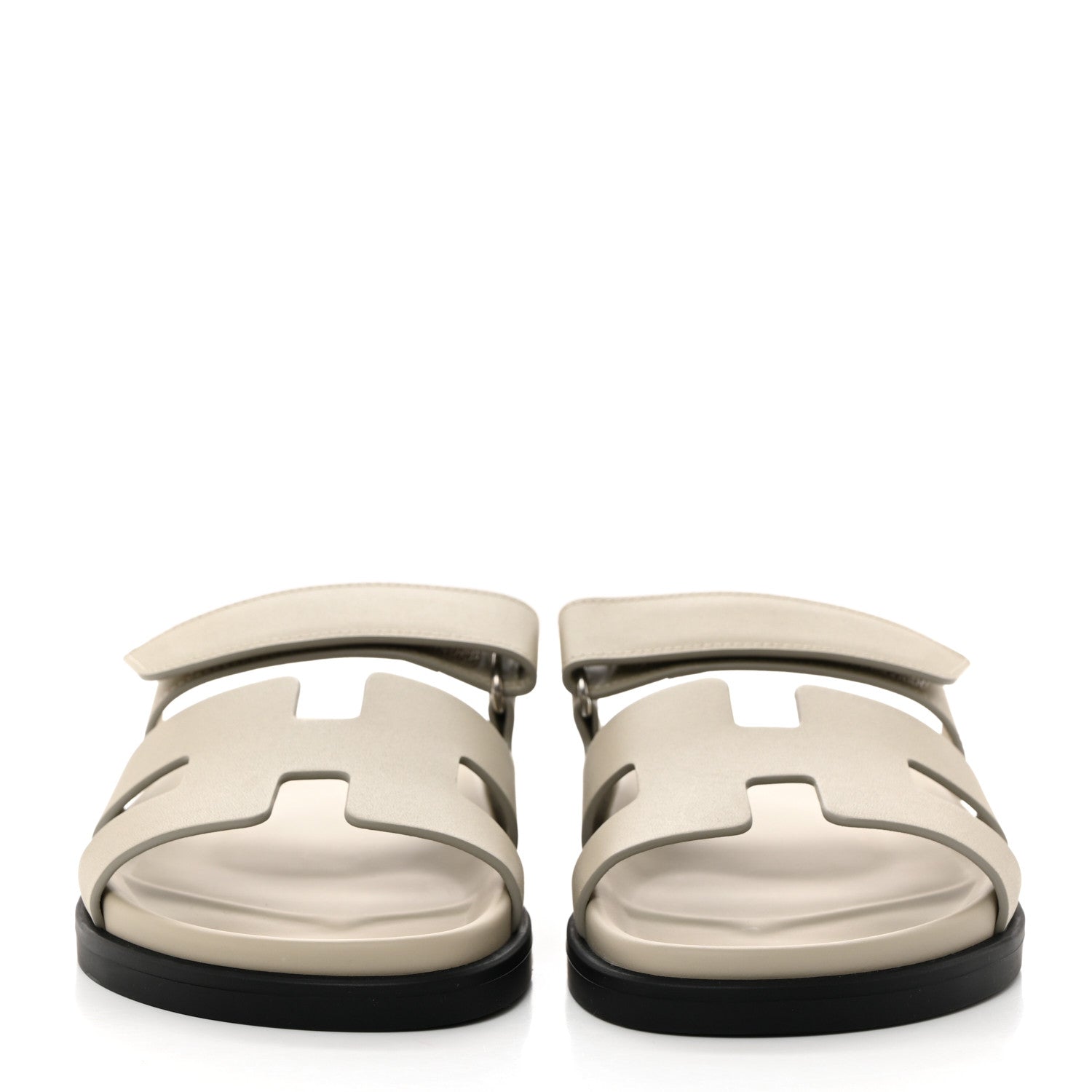 Hermes Calfskin Womens Chypre Sandals 39 Beige Mastic 2 of 9