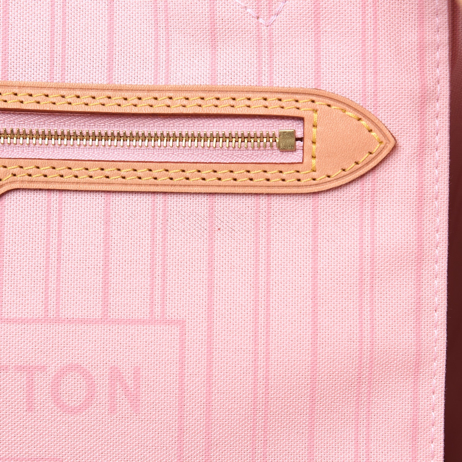 Louis Vuitton Damier Azur Neo Neverfull MM Rose Ballerine 13 of 13