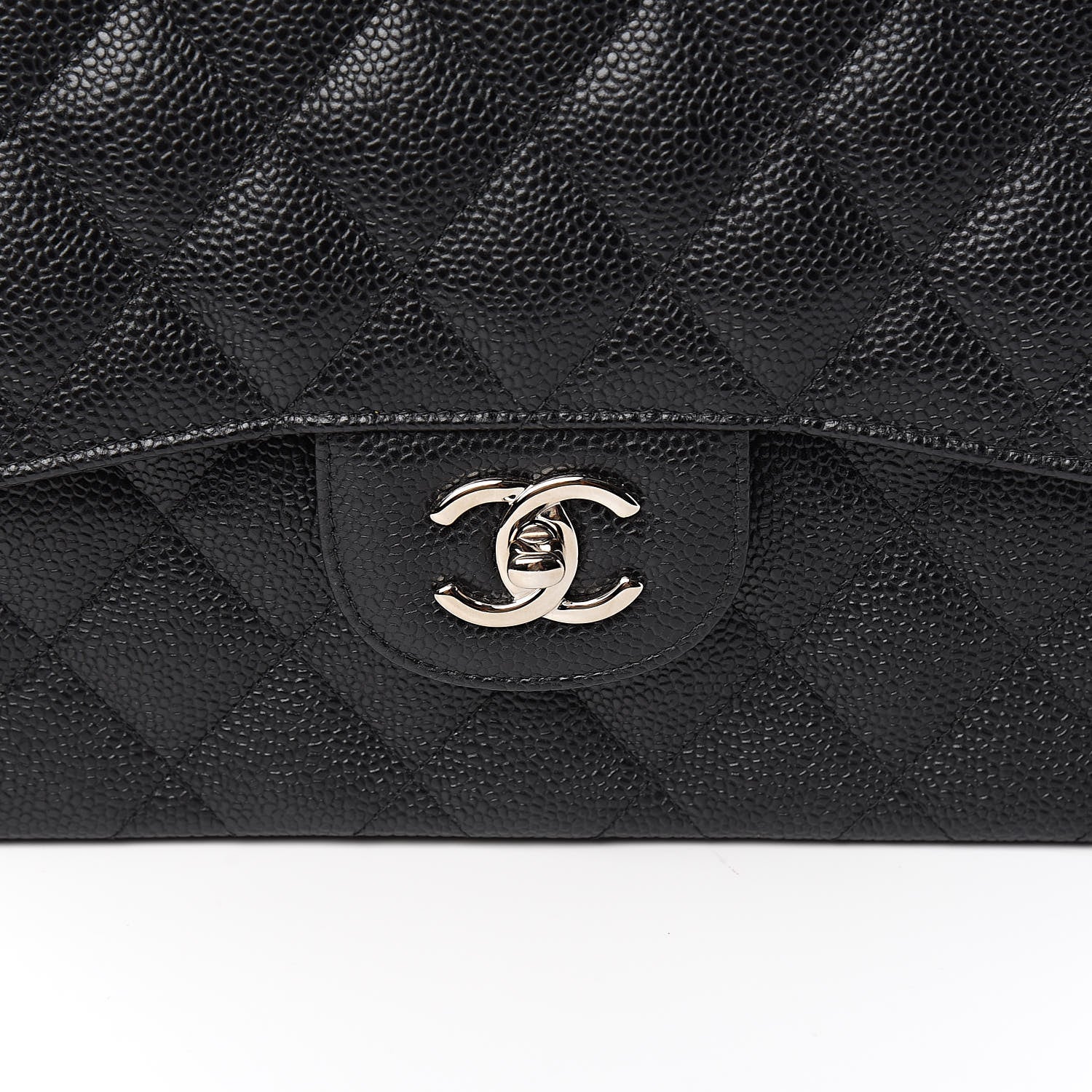 Chanel Caviar Quilted Jumbo Double Flap Black 12 of 13