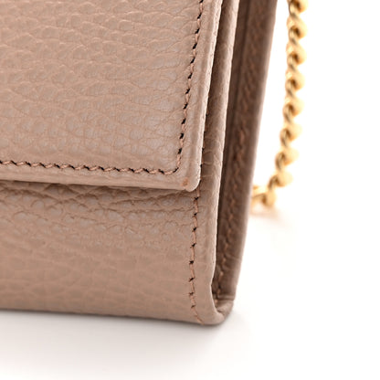 Gucci Dollar Calfskin Petite GG Marmont Wallet Chain Bag Porcelain Rose 11 of 14