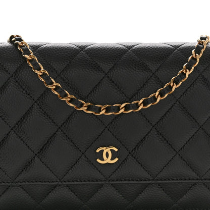 Chanel Caviar Quilted Wallet on Chain WOC Black 9 of 11