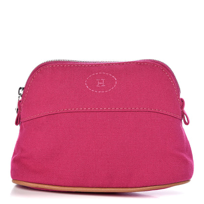 Hermes Cotton Canvas Mini Bolide Travel Cosmetic Pouch 1 of 8