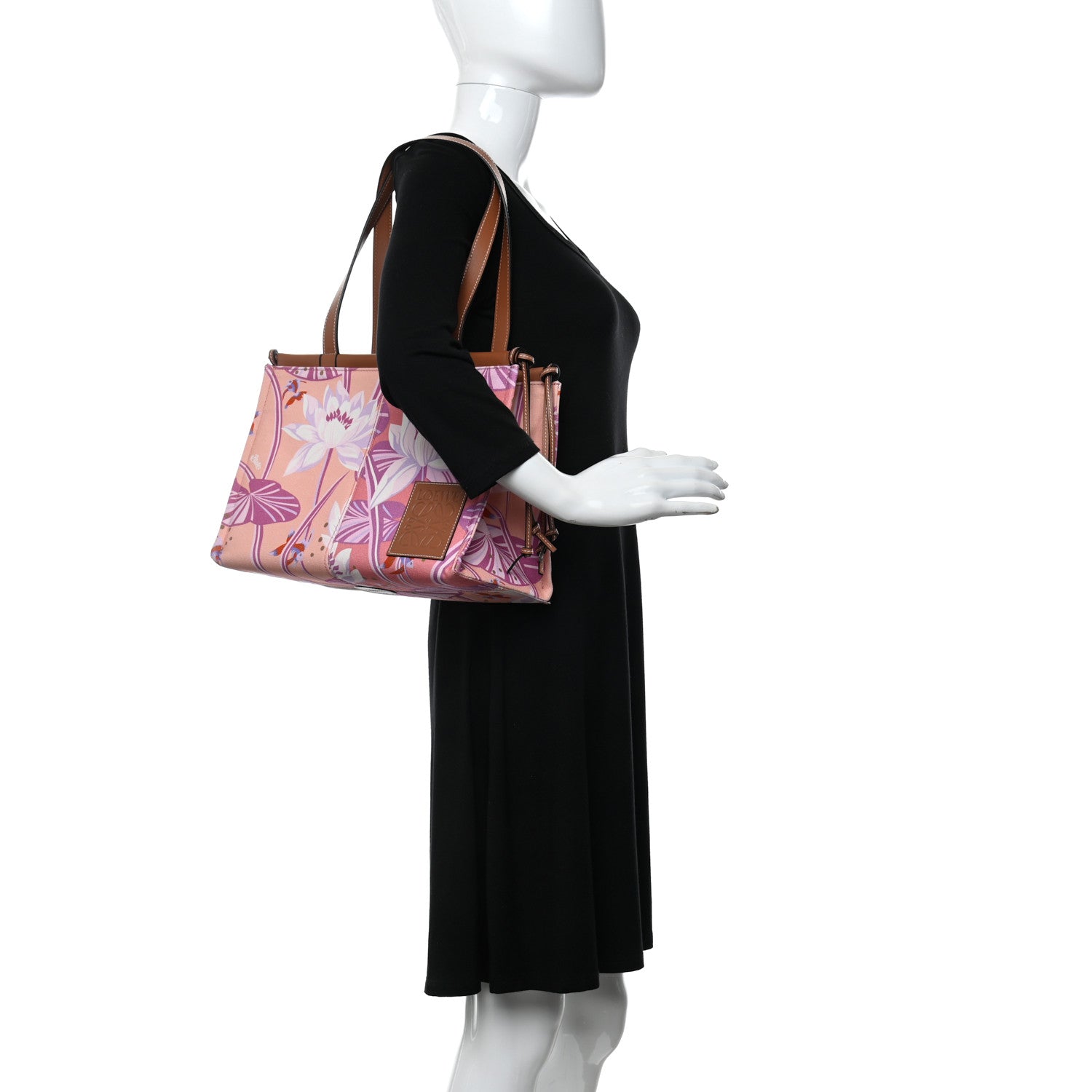 Loewe Canvas Calfskin Waterlily Print Paulas Ibiza Small Cushion Tote 2 of 9