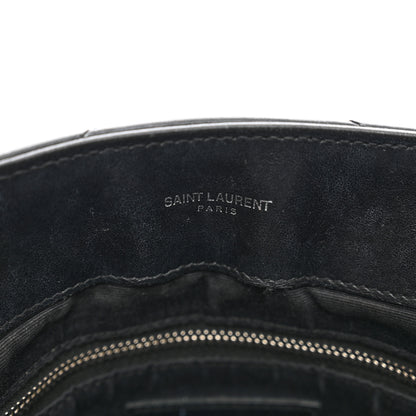 Saint Laurent Calfskin Y Quilted Monogram Medium Loulou Satchel Black 9 of 12