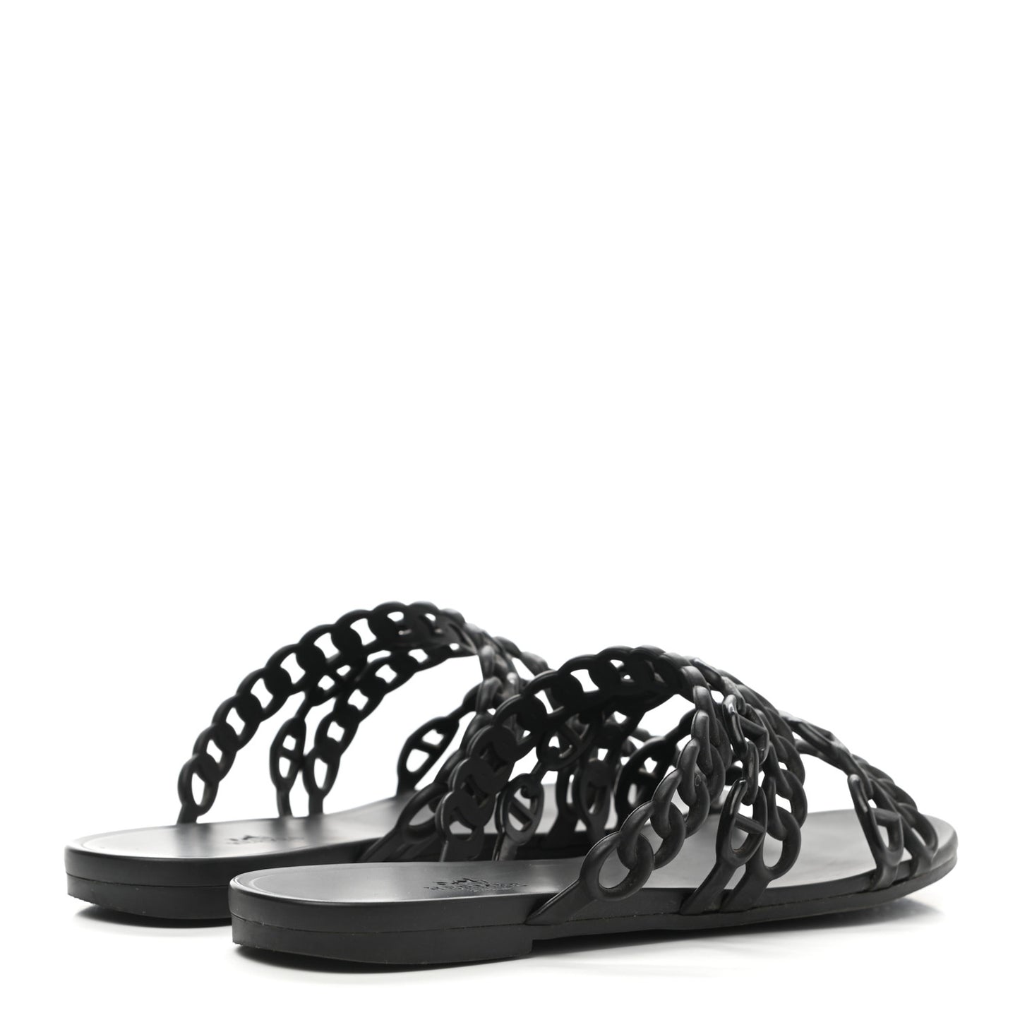 Rubber Chaine d'Ancre Nude Sandals 38 Black