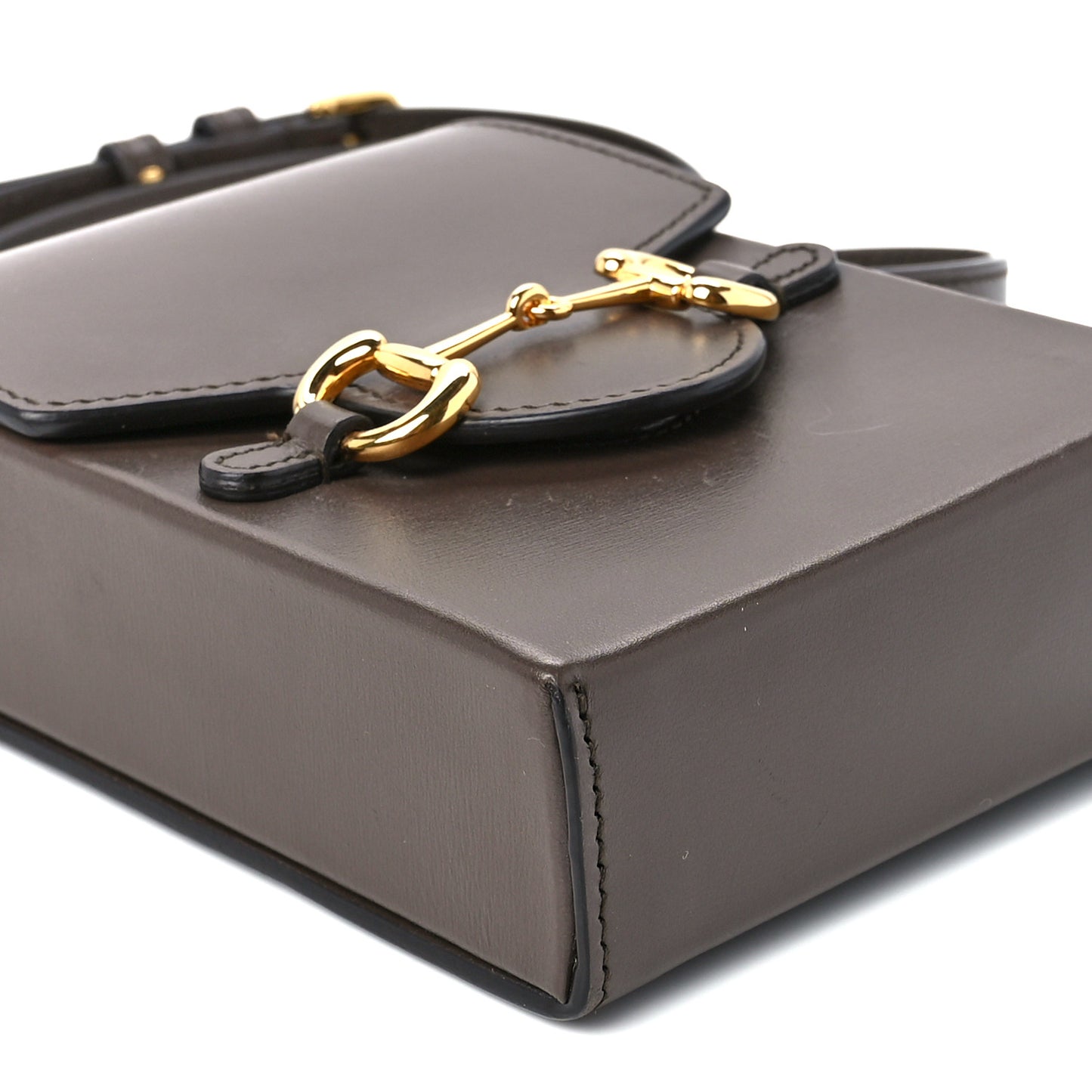 Boarded Plutone Calfskin Mini Horsebit 1955 Crossbody Bag New Acero