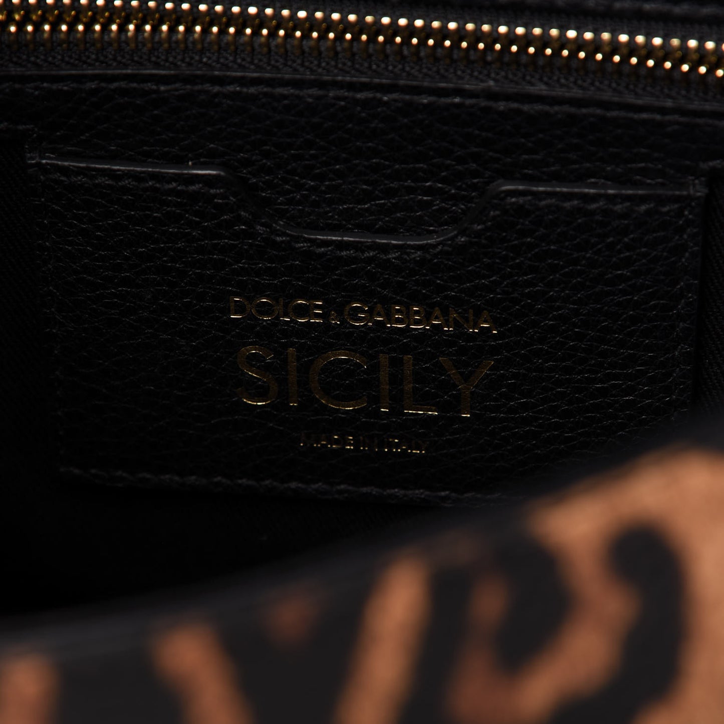Dauphine Leopard Love Patch Medium Miss Sicily Satchel Brown Black