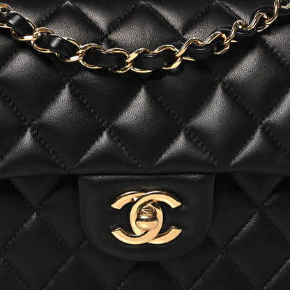 Chanel Lambskin Quilted Small Double Flap Black 8 of 10
