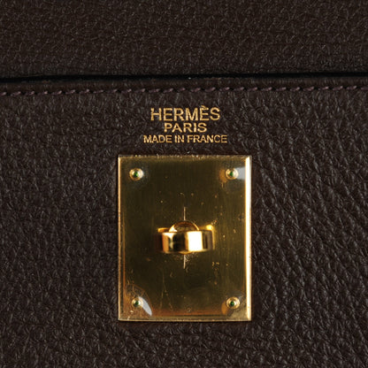 Hermes Taurillon Clemence Kelly Retourne 32 Chocolate 13 of 26