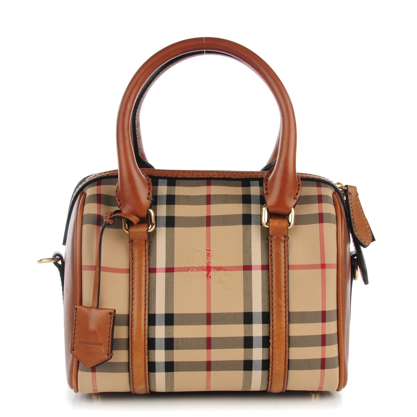 Horseferry Check Small Alchester Bowling Bag Honey Tan
