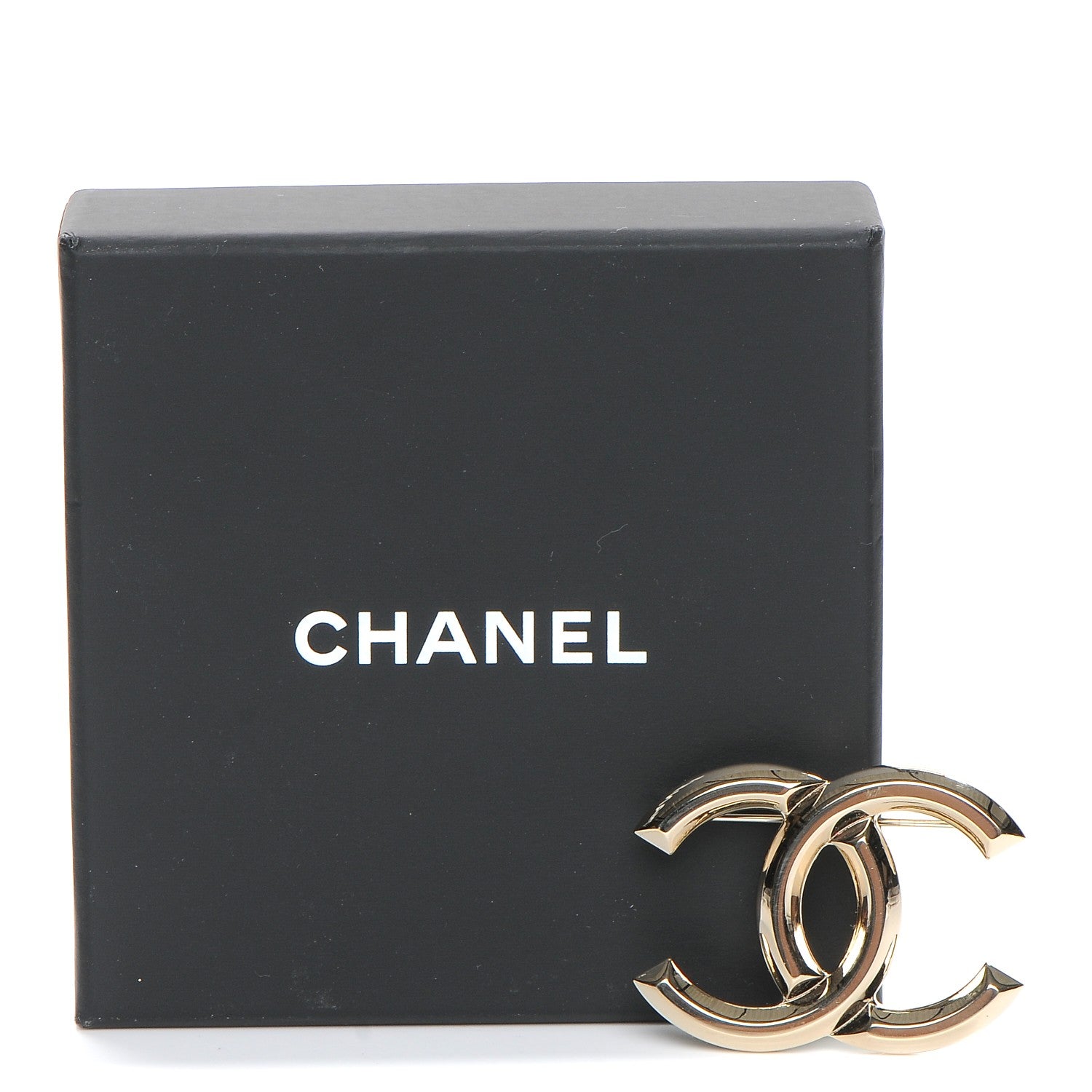 Chanel Metal CC Brooch Light Gold 5 of 5