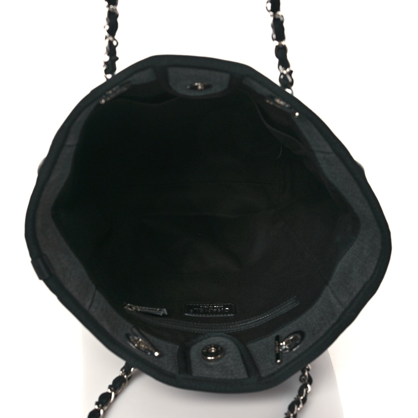Canvas Mini Deauville Tote Dark Grey