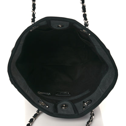 Chanel Canvas Mini Deauville Tote Dark Grey 4 of 6