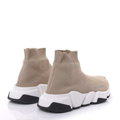 Balenciaga Neoprene Knit Bi-Color Sole Womens Speed Sneakers 36 Beige White Black 4 of 10
