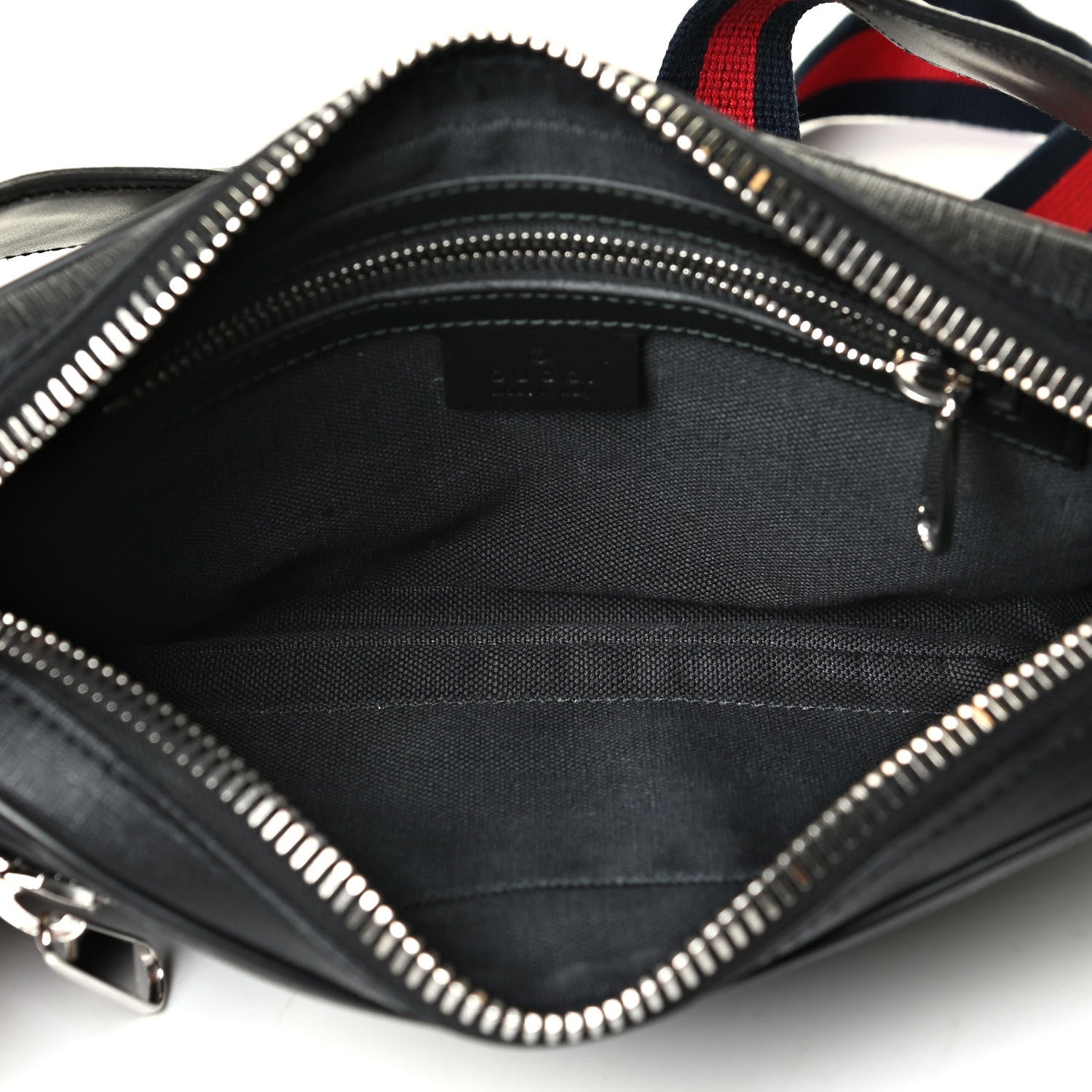 Gucci Soft GG Supreme Monogram Web Belt Bag Black Grey 4 of 5