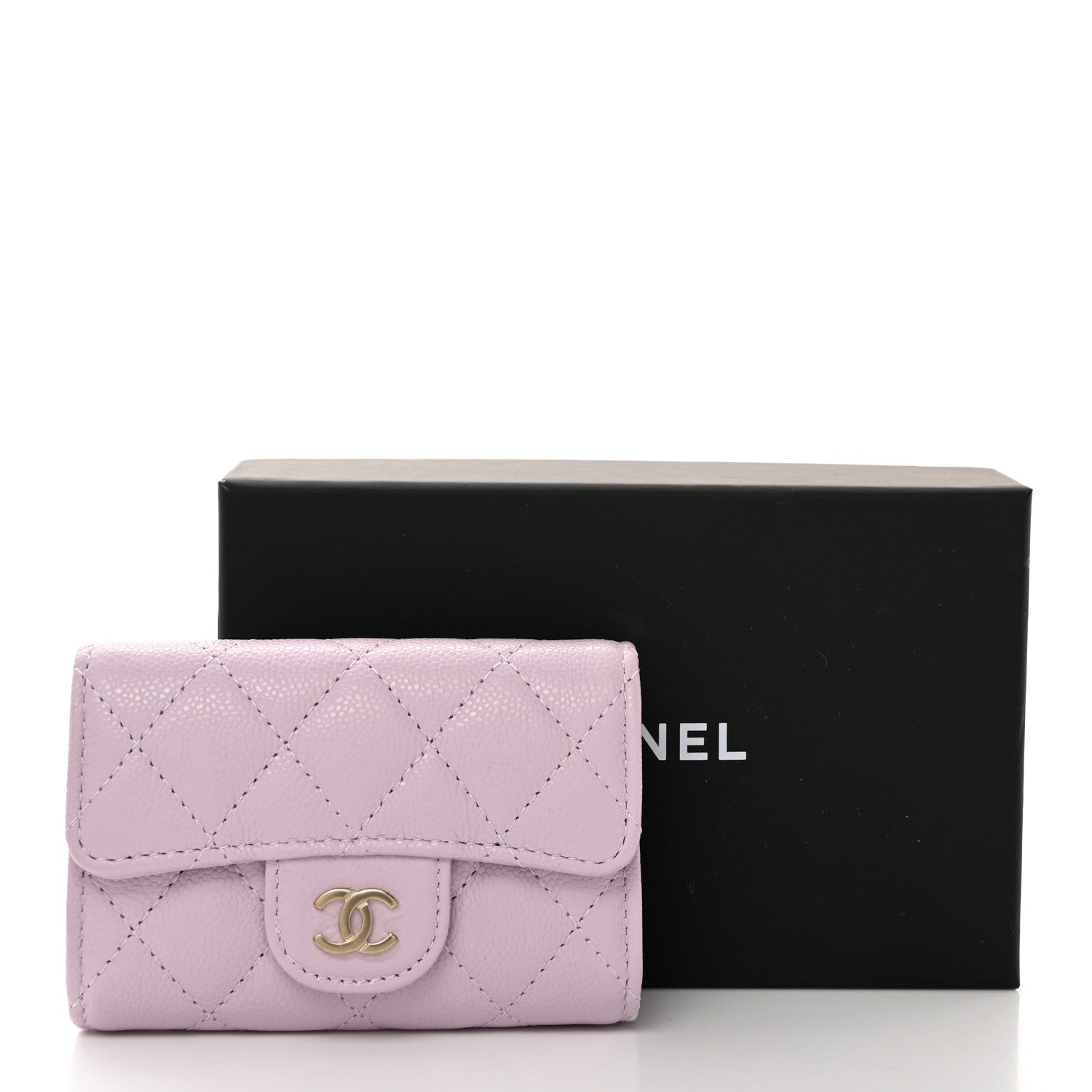 Chanel Caviar Quilted Classic 4 Key Holder Wallet Light Purple 9 of 9
