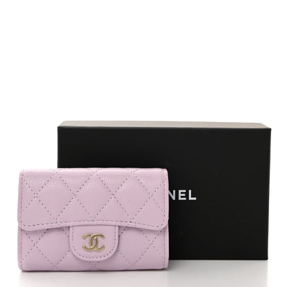 Chanel Caviar Quilted Classic 4 Key Holder Wallet Light Purple 9 of 9