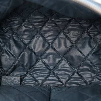 Chanel Lambskin Quilted Small Curvy Pouch Cosmetic Case Navy 5 of 11