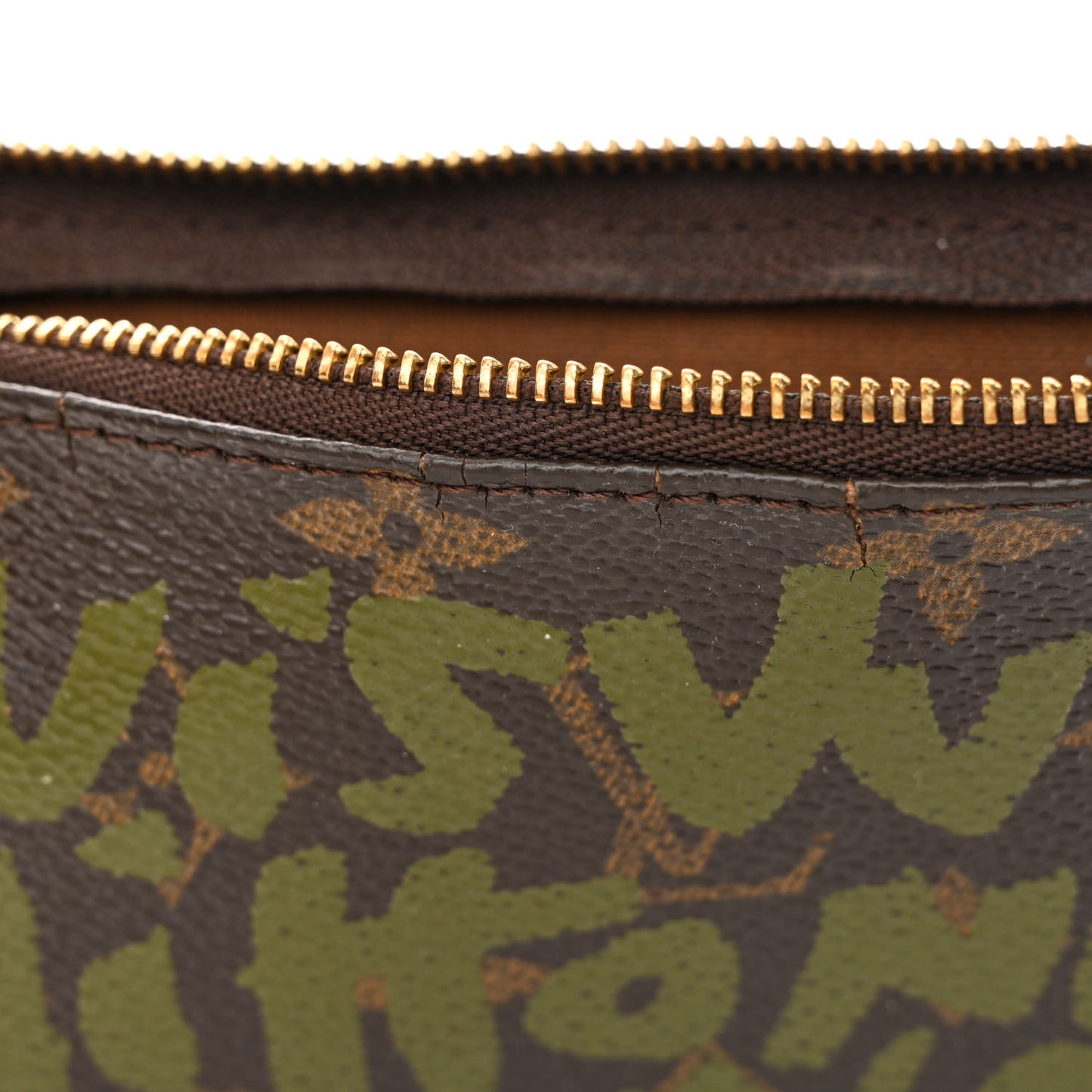 Monogram Graffiti Pochette Accessories Kaki