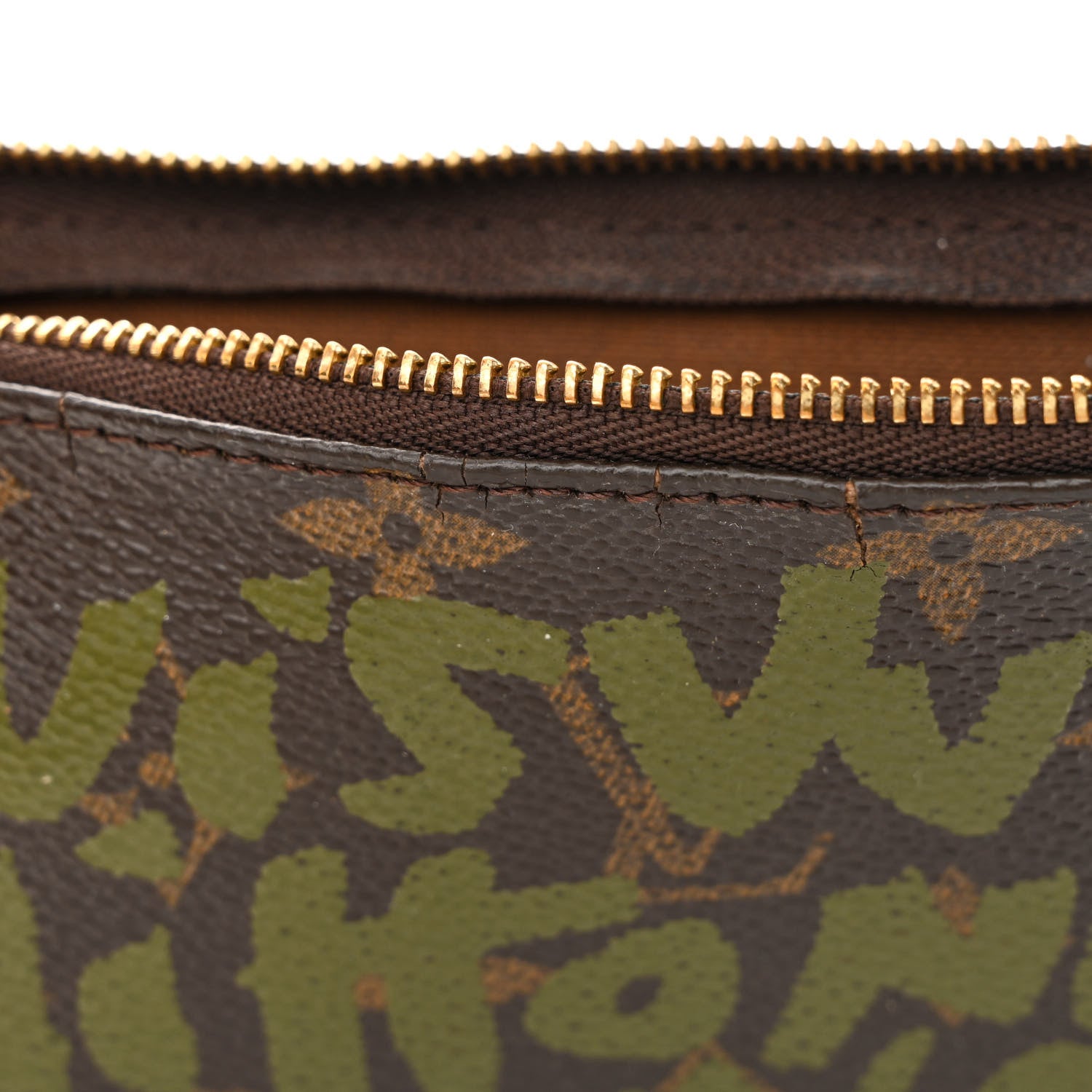 Louis Vuitton Monogram Graffiti Pochette Accessories Kaki 12 of 14