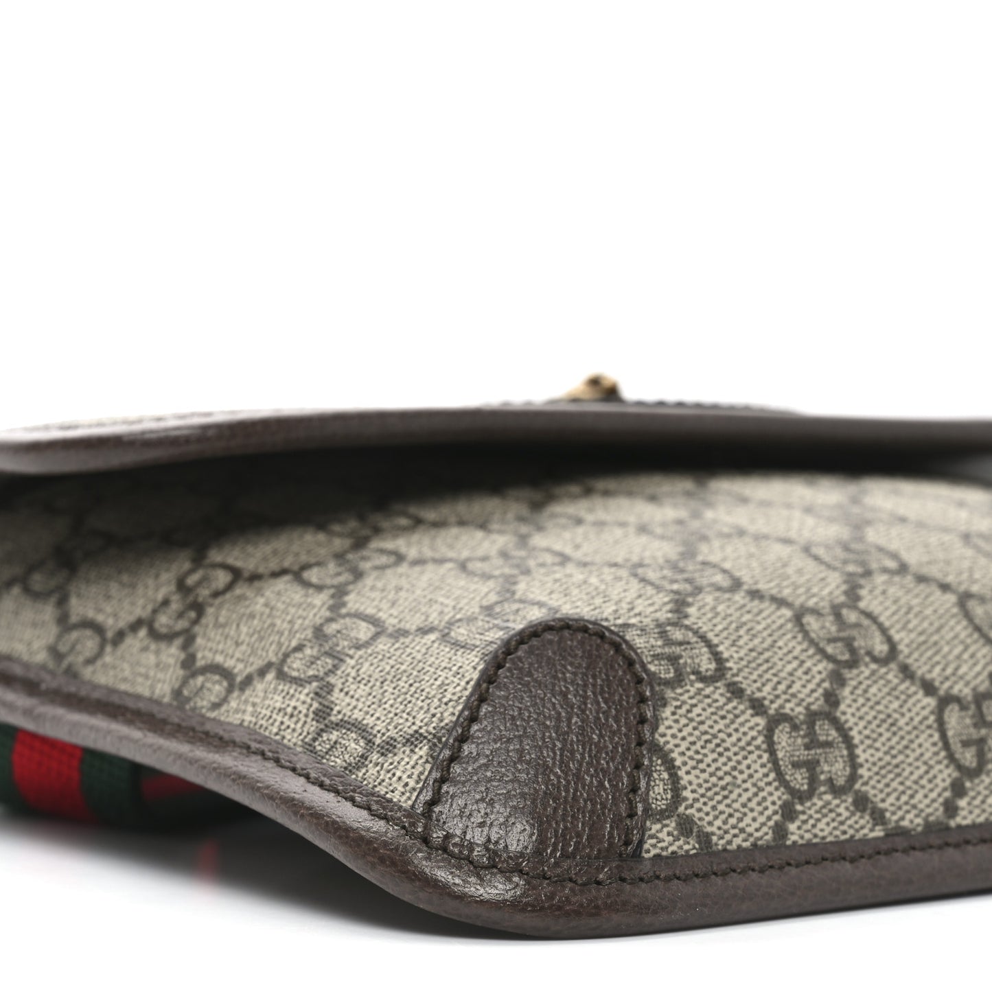 GG Supreme Monogram Neo Vintage Web Belt Bag Brown