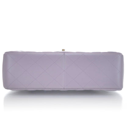 Chanel Lambskin Quilted Jumbo Double Flap Lilac 5 of 12