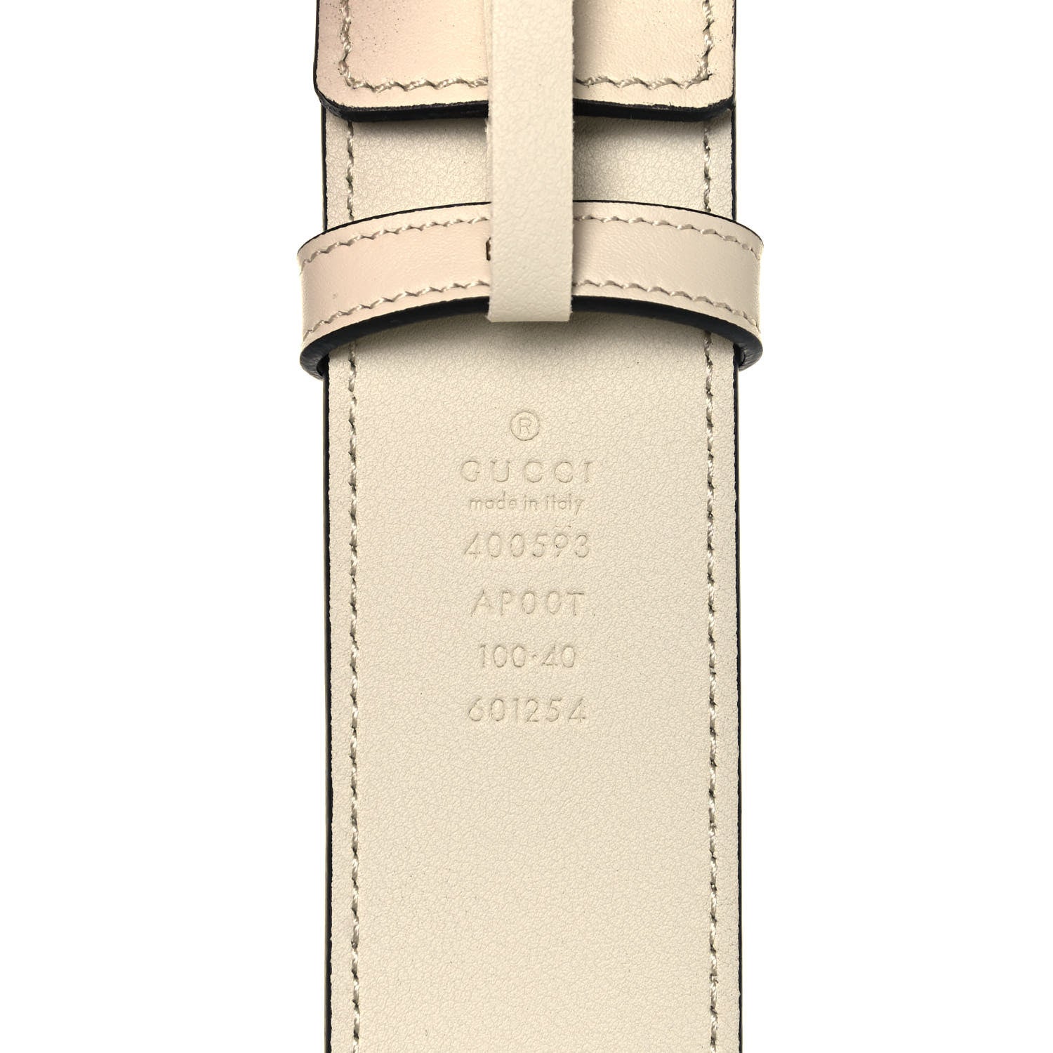 Gucci Calfskin Double G 40mm Belt 100 40 Mystic White 4 of 6