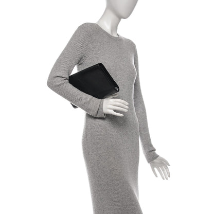 Saint Laurent Textured Patent Monogram Large Belle De Jour Clutch Black 2 of 7