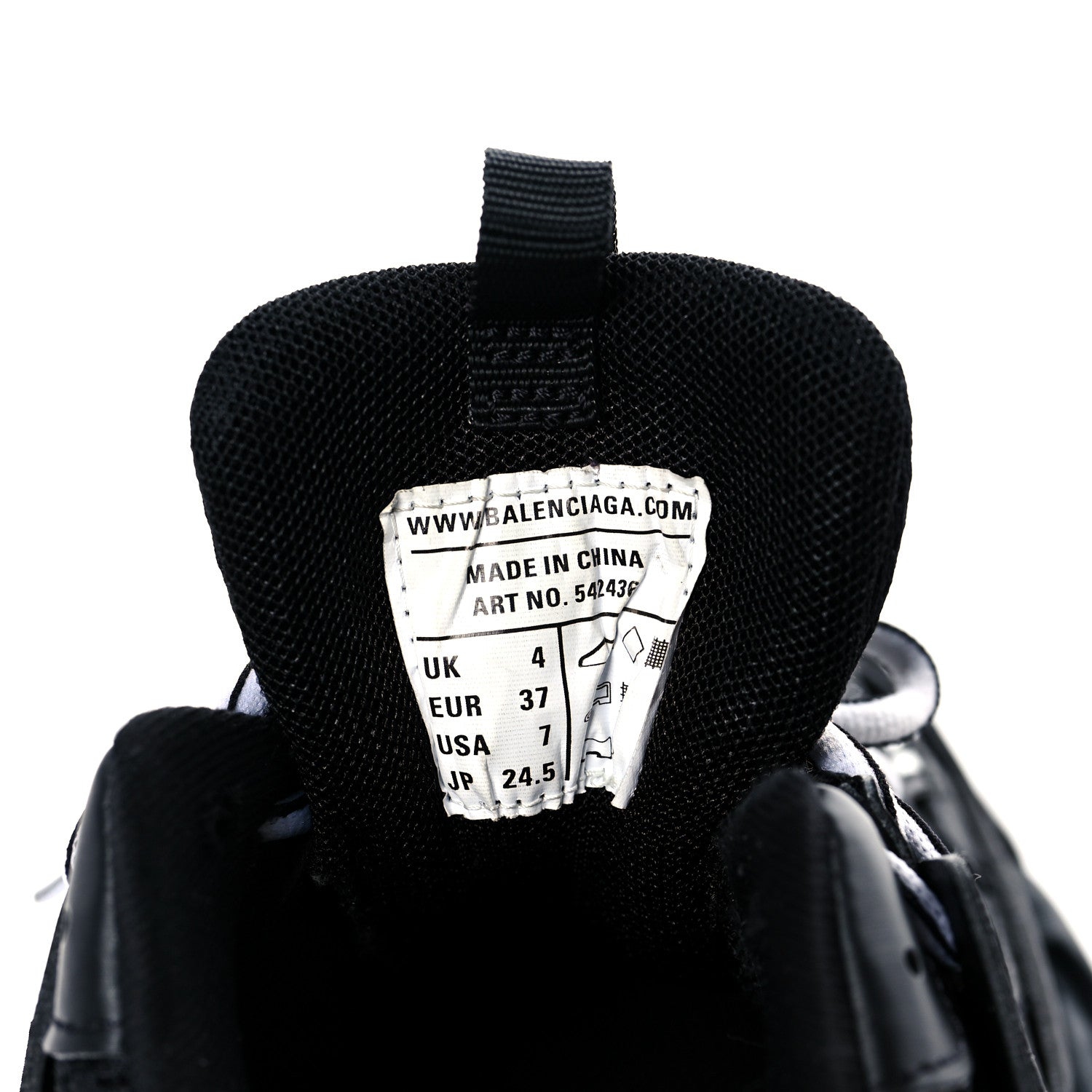 Balenciaga Mesh Nylon Mens Track LED Sneakers 37 Black 7 of 7