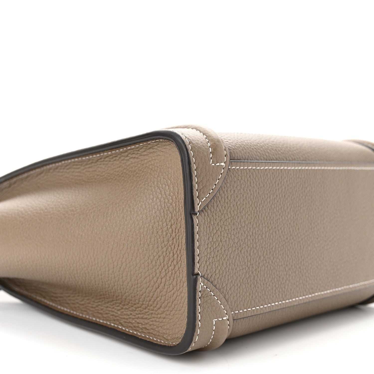 Celine Drummed Calfskin Nano Luggage Souris 8 of 9