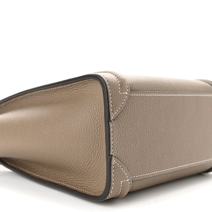 Celine Drummed Calfskin Nano Luggage Souris 8 of 9
