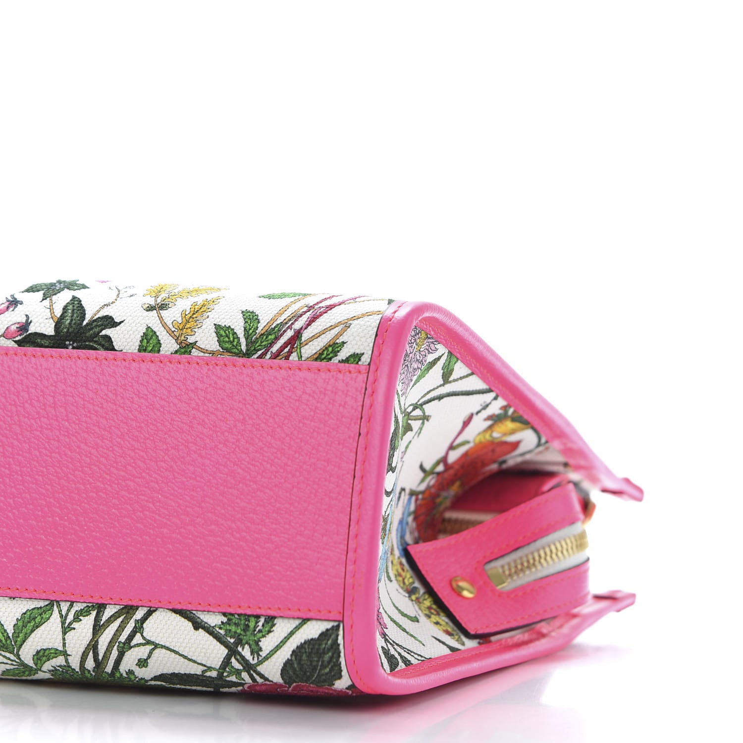 Gucci Canvas Medium Flora Tote Fuchsia 9 of 9
