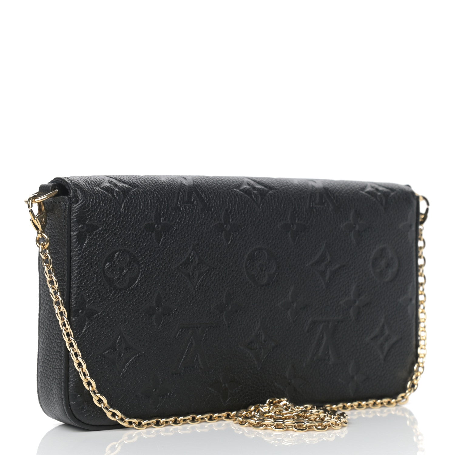 Louis Vuitton Empreinte Pochette Felicie Chain Wallet Black 3 of 8