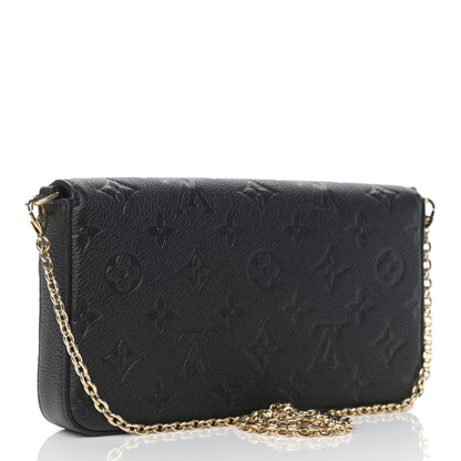 Louis Vuitton Empreinte Pochette Felicie Chain Wallet Black 3 of 8