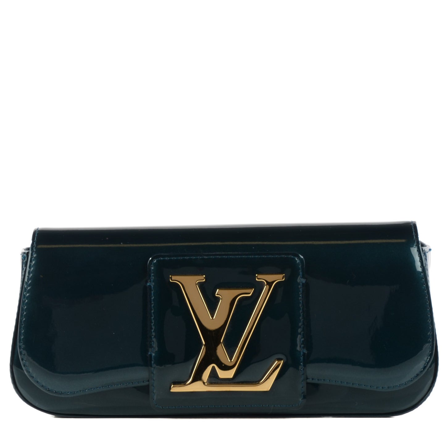 Patent Sobe Clutch Blue Nuit