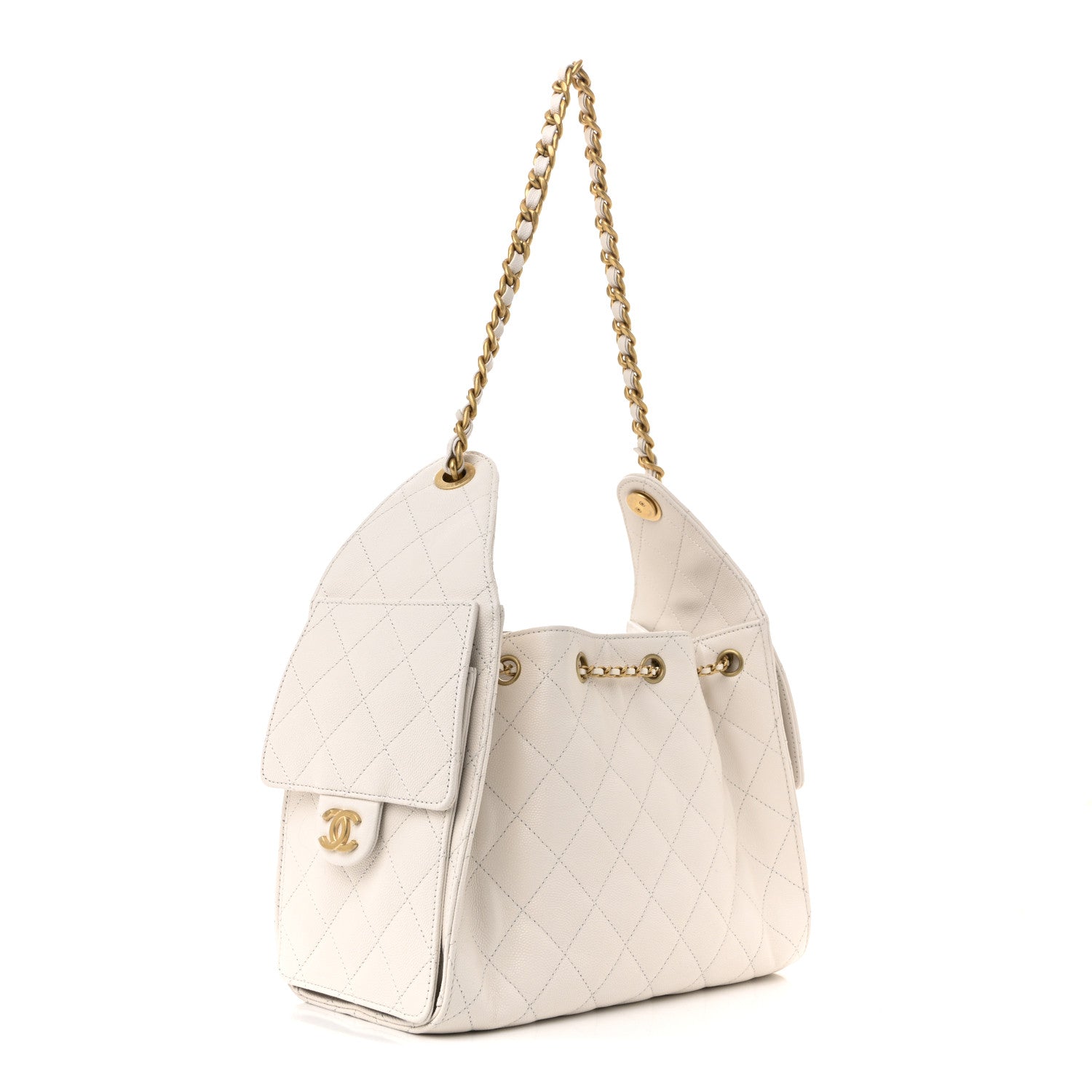 Chanel Caviar Quilted Small Chanel 25 Handbag White 3 of 11