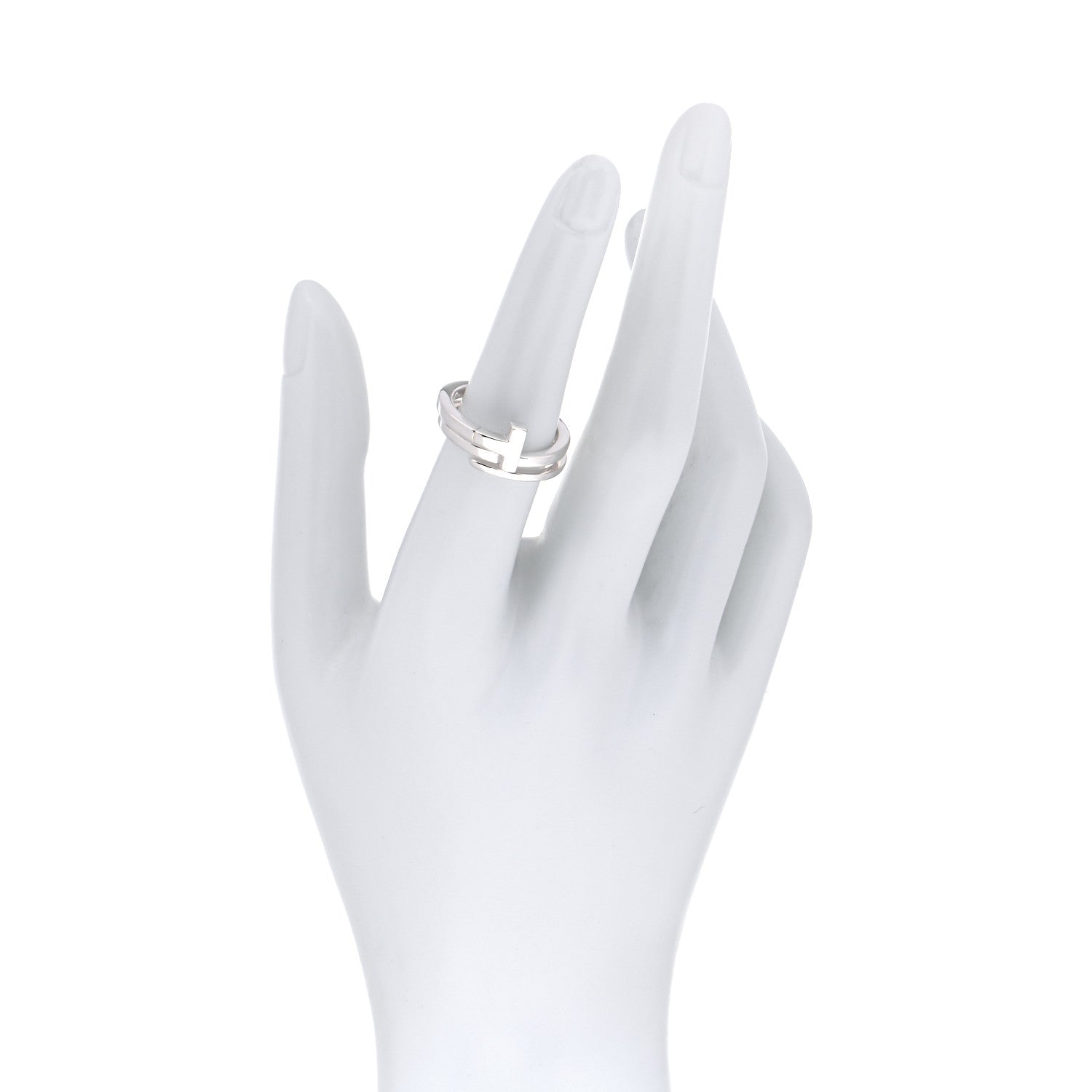 Tiffany Sterling Silver T Square Wrap Ring 53 6.5 2 of 5