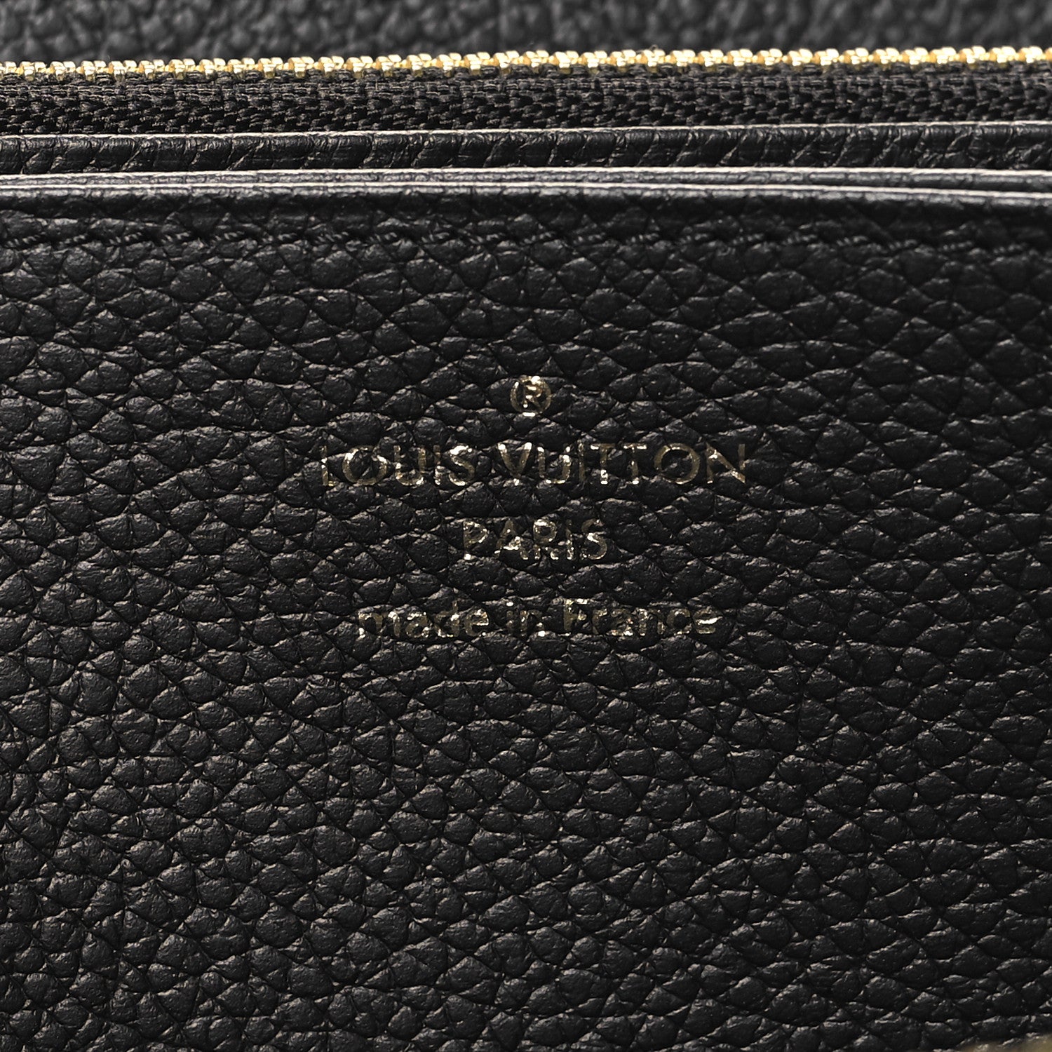 Louis Vuitton Empreinte Monogram Giant Crafty Zippy Wallet Black Creme 6 of 6