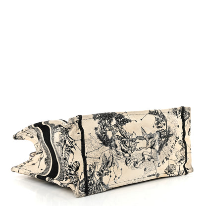 Christian Dior Canvas Zodiac Toile De Jouy Embroidered Medium Book Tote Latte 4 of 22