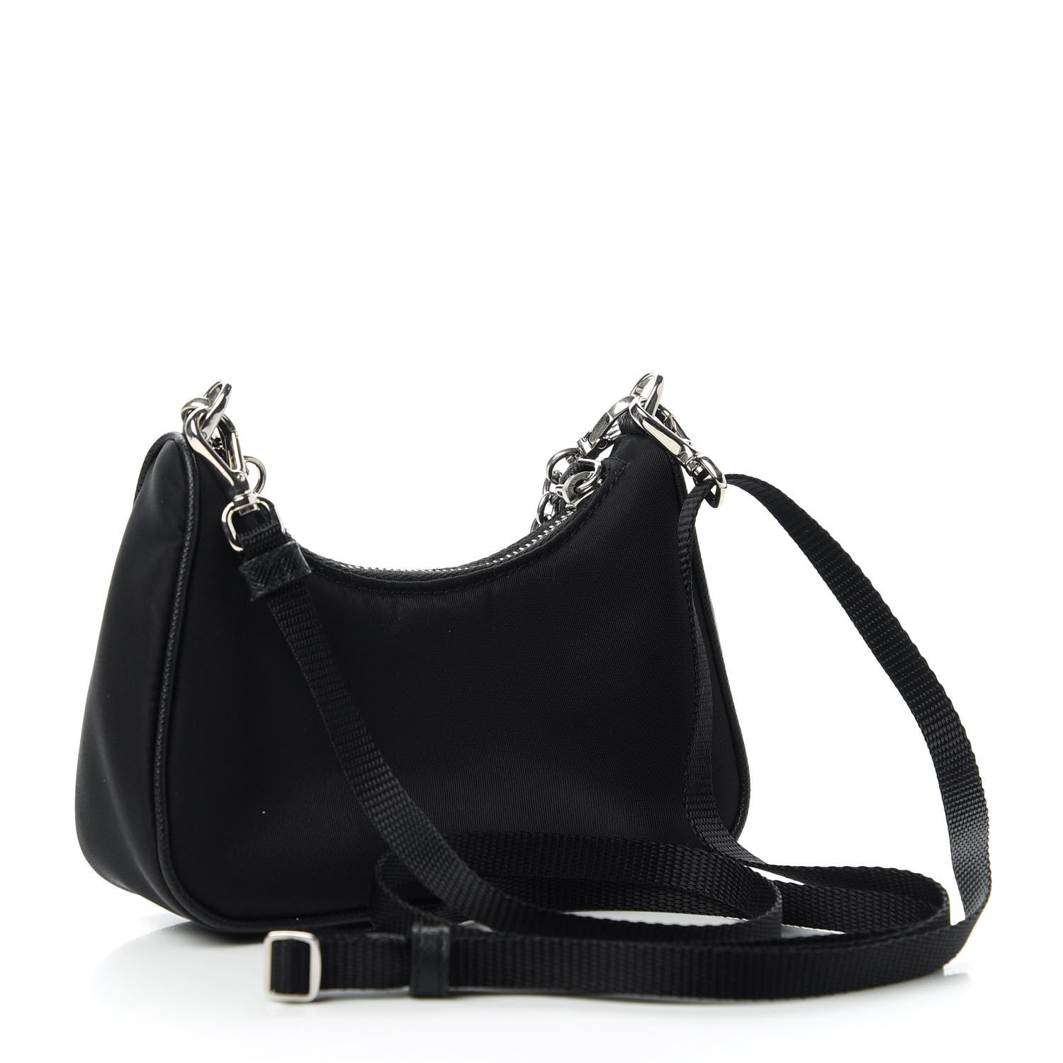 Prada Tessuto Nylon Mini Re-Edition 2000 Shoulder Bag Black 3 of 11