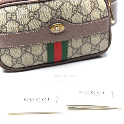 Gucci GG Supreme Monogram Web Small Ophidia Belt Bag 85 34 Dark Brown 5 of 7