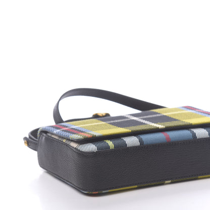 Burberry Canvas Tartan Mix Hampshire Wallet on Chain Yellow Multicolor 7 of 9