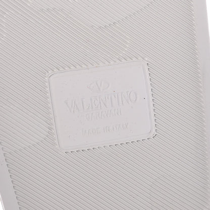 Valentino Garavani Rubber Swarovski VLTN Pool Slide Sandals 39 White 6 of 8