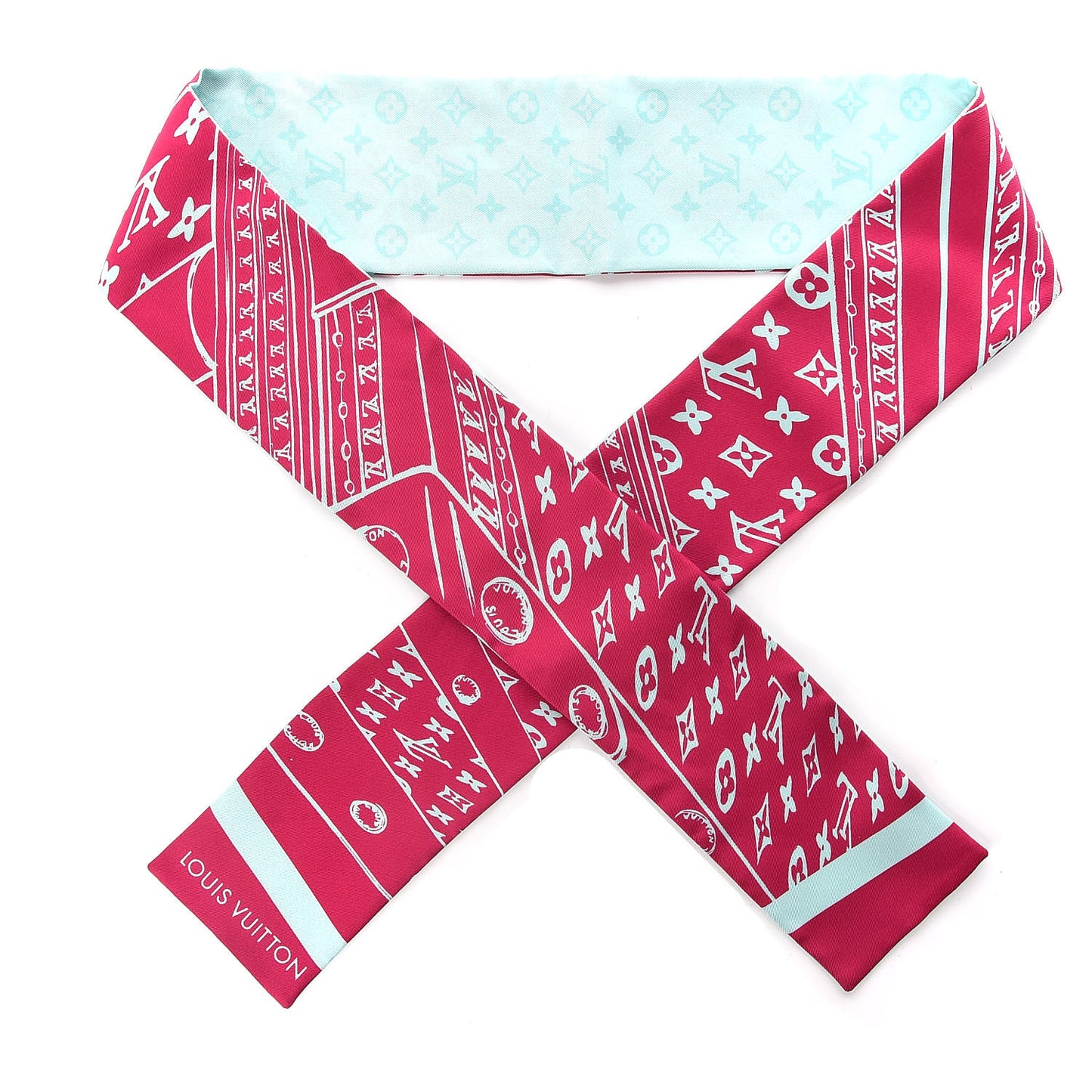 Silk Monogram Trunkit Bandeau Framboise